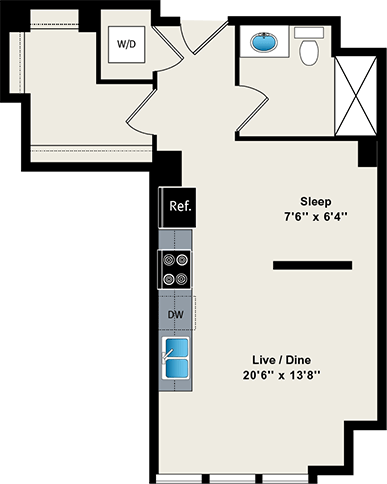 Unit 1-0909 floor plan